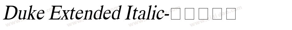 Duke Extended Italic字体转换